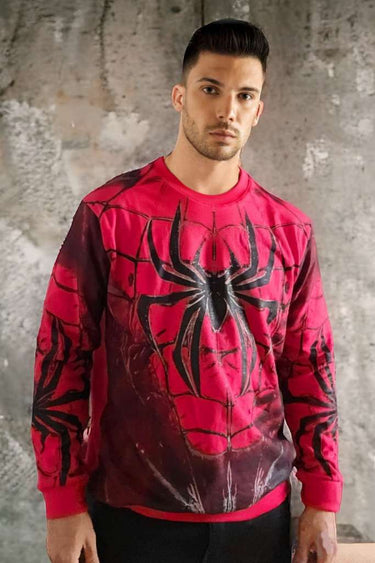 Sudadero Aracnido Rojo Intenso